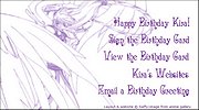 Website for Kira's Birthday with a birthday card guestbook: featuring Yue (2020/trellix)